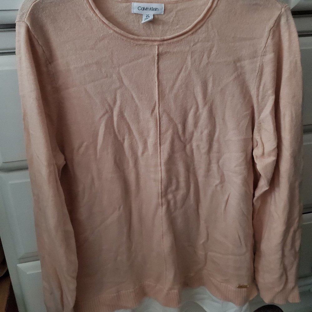 Calvin Klein Light Pink Sweater sz L